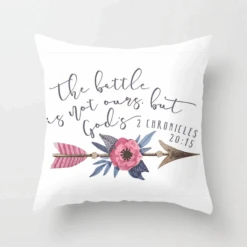 Christian Pillow Cover 2 Chronicles 20:15