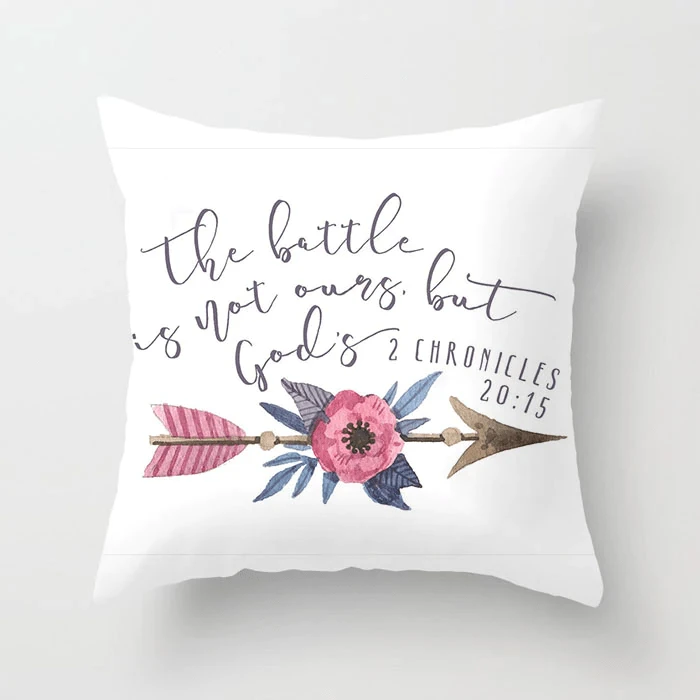 Christian Pillow Cover 2 Chronicles 20:15 3 Christian Pillow Cover 2 Chronicles 20:15