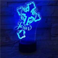 Christian Lamp Jesus Cross 14 Christian Lamp Jesus Cross -Lord's Guidance 3d night light table desk lamps christ jesus cross lords guidance