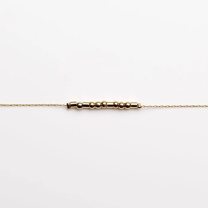 Trust 18K Gold Morse Code Bracelet | Proverbs 3:5 4 Trust 18K Gold Morse Code Bracelet | Proverbs 3:5 - Image 2