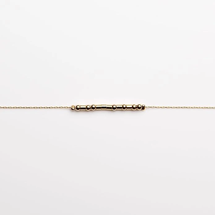 Lord 18K Gold Morse Code Bracelet | Psalm 27:1 4 Lord 18K Gold Morse Code Bracelet | Psalm 27:1 - Image 2