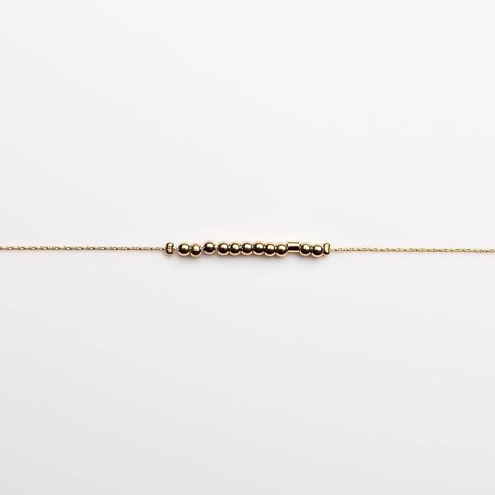 Shine 18K Gold Morse Code Bracelet | Matthew 5:16 4 Shine 18K Gold Morse Code Bracelet | Matthew 5:16 - Image 2