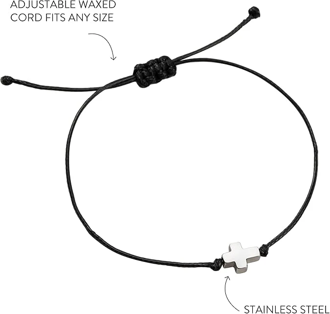 Sending Strength Christian Charm Bracelet With Cross | Deuteronomy 31:6 4 Sending Strength Christian Charm Bracelet With Cross | Deuteronomy 31:6 - Image 2