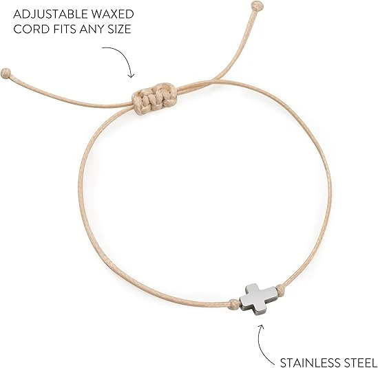 Thinking Of You Christian Charm Bracelet With Cross | Isaiah 41:10 4 Thinking Of You Christian Charm Bracelet With Cross | Isaiah 41:10 - Image 2