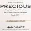 Precious 18K Gold Morse Code Bracelet | Proverbs 31:10 2 Precious 18K Gold Morse Code Bracelet | Proverbs 31:10 -Lord's Guidance 712o7dCWy9L. AC SY695 1