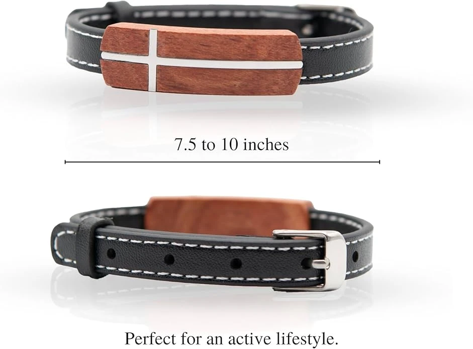 To My Stepdad Men's Rosewood Cross Bracelet | Proverbs 20:7 5 To My Stepdad Men's Rosewood Cross Bracelet | Proverbs 20:7 - Image 3