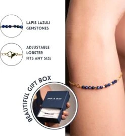 Strength 18K Gold & Lapis Lazuli Morse Code Bracelet | Joshua 1:9 9 Strength 18K Gold & Lapis Lazuli Morse Code Bracelet | Joshua 1:9 -Lord's Guidance 71Eff9gjGFL. AC SY695 8