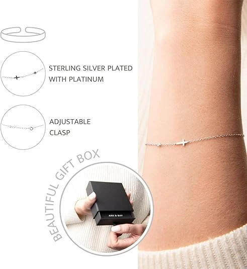 Thinking Of You Cross Gem Bracelet | Isaiah 41:10 5 Thinking Of You Cross Gem Bracelet | Isaiah 41:10 - Image 3