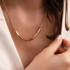 Truth 18K Gold Chunky Morse Code Necklace | 3 John 4 11 Truth 18K Gold Chunky Morse Code Necklace | 3 John 4 -Lord's Guidance 71QInDLHtZL. AC SY695 10