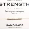 Strength 18K Gold Morse Code Bracelet | Joshua 1:9