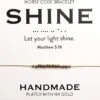 Shine 18K Gold Morse Code Bracelet | Matthew 5:16 2 Shine 18K Gold Morse Code Bracelet | Matthew 5:16 -Lord's Guidance 71 lrf89RiL. AC SY695