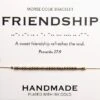 Friendship 18K Gold Morse Code Bracelet | Proverbs 27:9