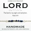 Lord 18K Gold & Lapis Lazuli Morse Code Bracelet | Psalm 27:1 2 Lord 18K Gold & Lapis Lazuli Morse Code Bracelet | Psalm 27:1 -Lord's Guidance 71zNyOvGqnL. AC SY695 3