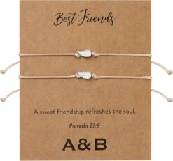 Best Friends Double Charm Bracelet With Angel Wings | Proverbs 27:9