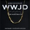 WWJD 18K Gold Chunky Morse Code Necklace 2 WWJD 18K Gold Chunky Morse Code Necklace -Lord's Guidance 818oegHgj6L. AC SY695