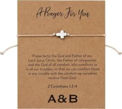 A Prayer For You Christian Charm Bracelet With Cross | 2 Corinthians 1:3-4