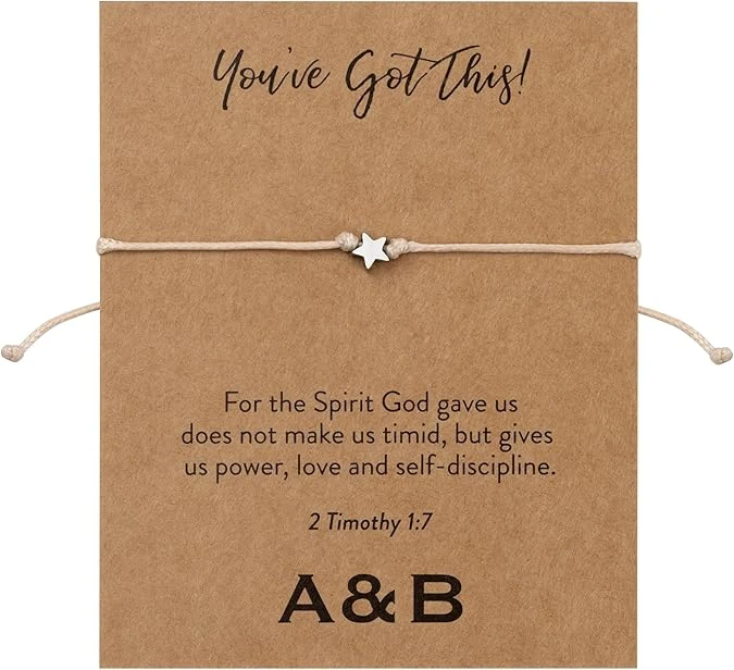 You've Got This Christian Charm Bracelet With Star | 2 Timothy 1:7 3 You've Got This Christian Charm Bracelet With Star | 2 Timothy 1:7