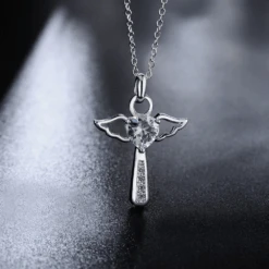 Women's Christian Necklace Angel Wings 6 Women's Christian Necklace Angel Wings -Lord's Guidance Angel Wings Cross Necklace lords guidance