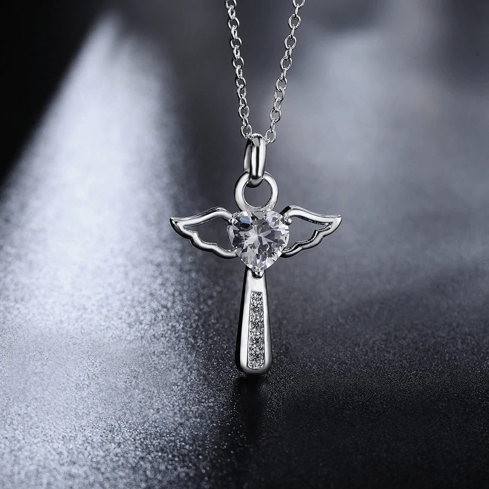 Women's Christian Necklace Angel Wings 4 Women's Christian Necklace Angel Wings - Image 2