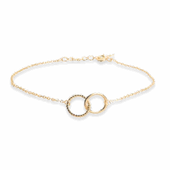 Sending Strength Double Circle Bracelet | Deuteronomy 31:6 8 Sending Strength Double Circle Bracelet | Deuteronomy 31:6 -Lord's Guidance Ark Bay GoldSilverPlated 5