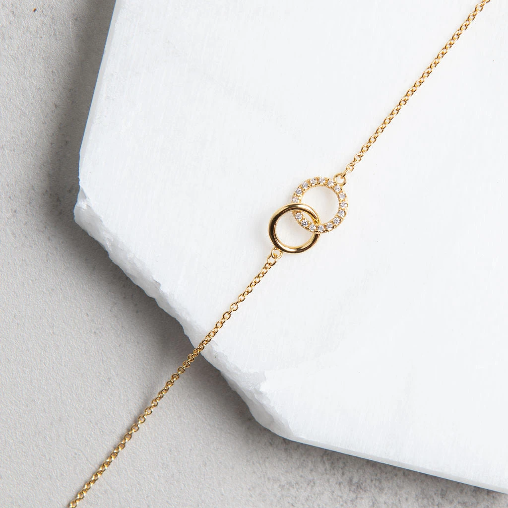 New Mom Double Circle Gold Plated Bracelet | 1 Samuel 1:27 6 New Mom Double Circle Gold Plated Bracelet | 1 Samuel 1:27 - Image 4