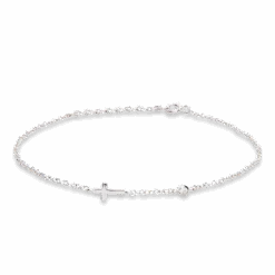 Thinking Of You Cross Gem Bracelet | Isaiah 41:10 8 Thinking Of You Cross Gem Bracelet | Isaiah 41:10 -Lord's Guidance Ark Bay PlatinumSilverPlated