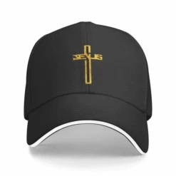 Jesus Cross Adjustable Baseball Cap 31 Jesus Cross Adjustable Baseball Cap -Lord's Guidance BaseballCapBlack