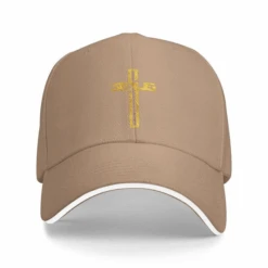 Jesus Cross Adjustable Baseball Cap 33 Jesus Cross Adjustable Baseball Cap -Lord's Guidance BaseballCapBrown
