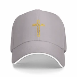 Jesus Cross Adjustable Baseball Cap 32 Jesus Cross Adjustable Baseball Cap -Lord's Guidance BaseballCapGrey