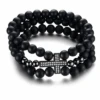 Cross Bead Bracelet Diamond (Black) 1 Cross Bead Bracelet Diamond (Black) -Lord's Guidance Black Bead Bracelet with Cross black lords guidance