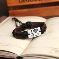 Christian Bracelet I Love Jesus 9 Christian Bracelet I Love Jesus -Lord's Guidance Bracelet I Love Jesus black lords guidance