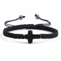 Braided Christian Bracelet With Matching Color Cross Charm 36 Braided Christian Bracelet With Matching Color Cross Charm -Lord's Guidance BraidedChristianBraceletBlack 39f83b6f c617 4ba2 a18f 6d1eebb83832