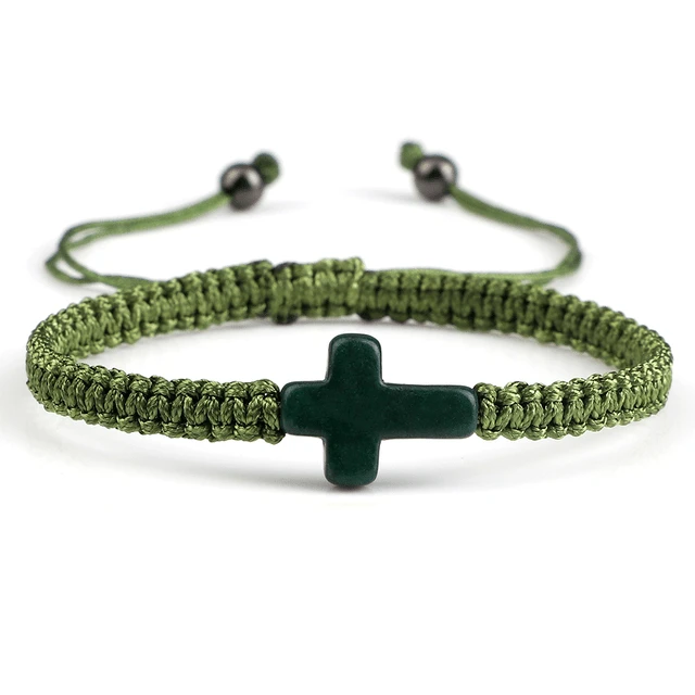 Braided Christian Bracelet With Matching Color Cross Charm 9 Braided Christian Bracelet With Matching Color Cross Charm - Image 7