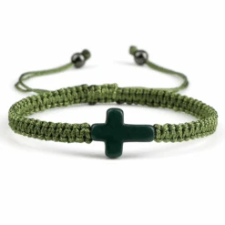 Braided Christian Bracelet With Matching Color Cross Charm 41 Braided Christian Bracelet With Matching Color Cross Charm -Lord's Guidance BraidedChristianBraceletGreen fd85d7b2 67c0 4c87 b543 661212a32955