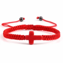 Braided Christian Bracelet With Matching Color Cross Charm 35 Braided Christian Bracelet With Matching Color Cross Charm -Lord's Guidance BraidedChristianBraceletRed 05dc8263 abbc 47b2 abe4 8b1c41d7a7bd