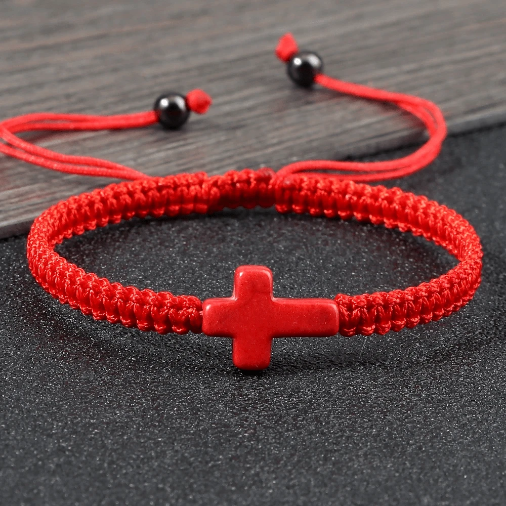 Braided Christian Bracelet With Matching Color Cross Charm 12 Braided Christian Bracelet With Matching Color Cross Charm - Image 10
