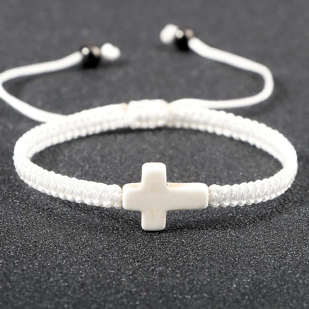 Braided Christian Bracelet With Matching Color Cross Charm 11 Braided Christian Bracelet With Matching Color Cross Charm - Image 9