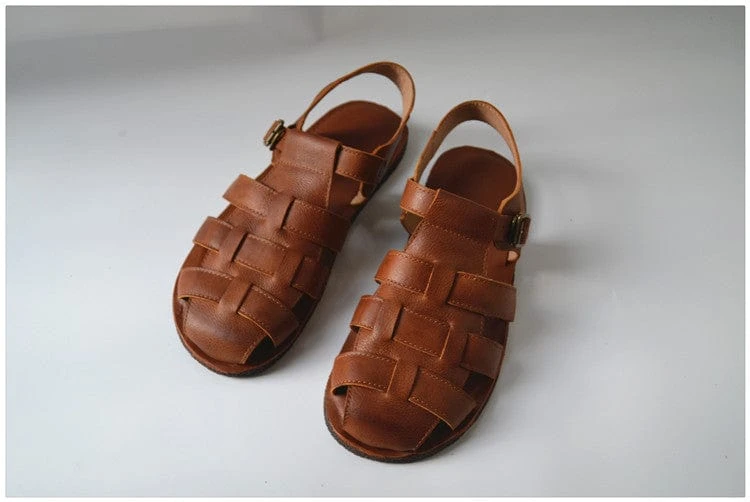 Jesus Style Braided Cowhide Leather Sandals 21 Jesus Style Braided Cowhide Leather Sandals - Image 19