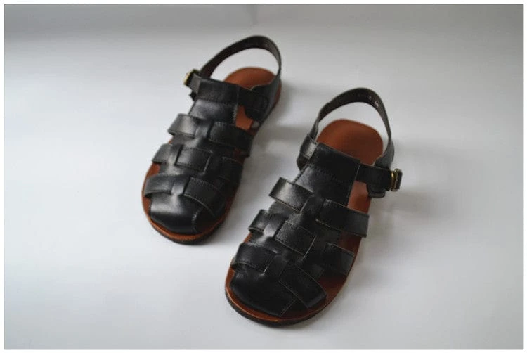 Jesus Style Braided Cowhide Leather Sandals 18 Jesus Style Braided Cowhide Leather Sandals - Image 16