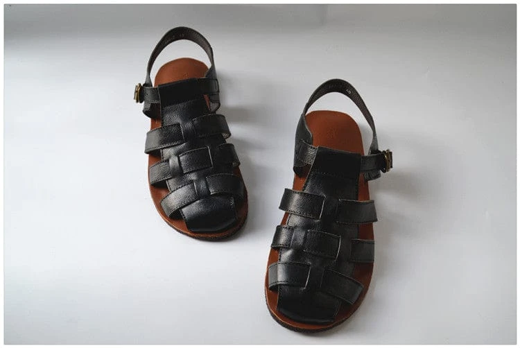 Jesus Style Braided Cowhide Leather Sandals 16 Jesus Style Braided Cowhide Leather Sandals - Image 14