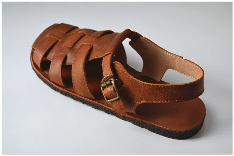 Jesus Style Braided Cowhide Leather Sandals 12 Jesus Style Braided Cowhide Leather Sandals - Image 10