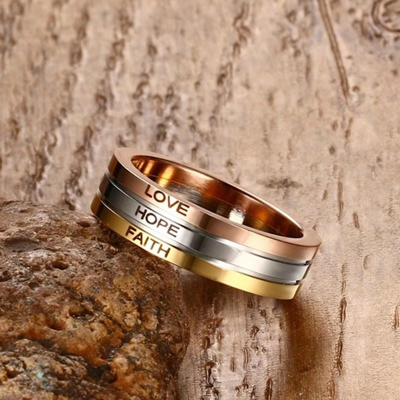 Christian Ring Faith Hope Love 5 Christian Ring Faith Hope Love - Image 3