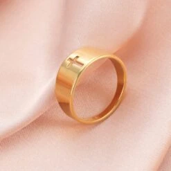 Religious Christian Ring With Hollow Cross 9 Religious Christian Ring With Hollow Cross -Lord's Guidance ChristianRingStyle31