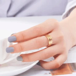 Religious Christian Ring With Hollow Cross 10 Religious Christian Ring With Hollow Cross -Lord's Guidance ChristianRingStyle3Model