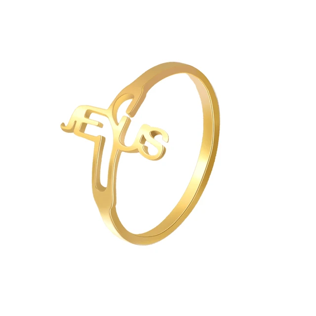 Minimalist Christian Jesus Ring 4 Minimalist Christian Jesus Ring - Image 2