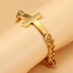 Cuban Chain Christian Cross Bracelet -Lord's Guidance CubanChainChristianBracelet2