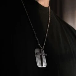 Men's Christian Necklace Lord's Prayer Dog Tag 13 Men's Christian Necklace Lord's Prayer Dog Tag -Lord's Guidance DSC 0348