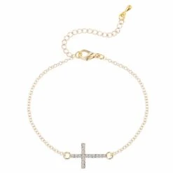 Women's Delicate Chain Cross Bracelet 20 Women's Delicate Chain Cross Bracelet -Lord's Guidance DelicateChainBraceletGold 56693ddb 5ac6 4e73 b64c ef4e6a7b0c2a