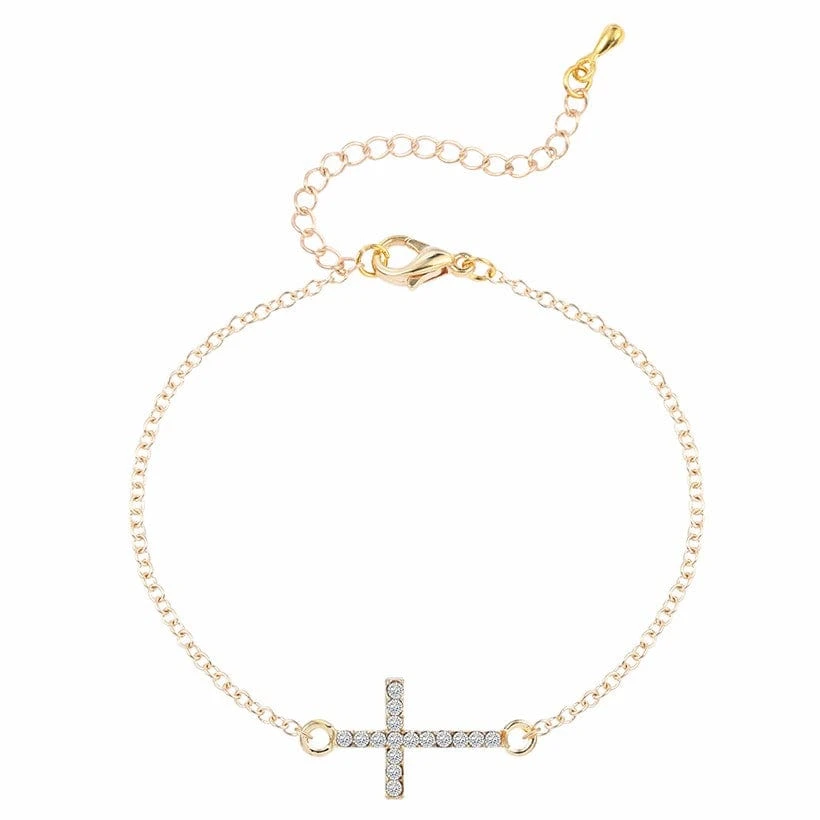 Women's Delicate Chain Cross Bracelet 11 Women's Delicate Chain Cross Bracelet - Image 9