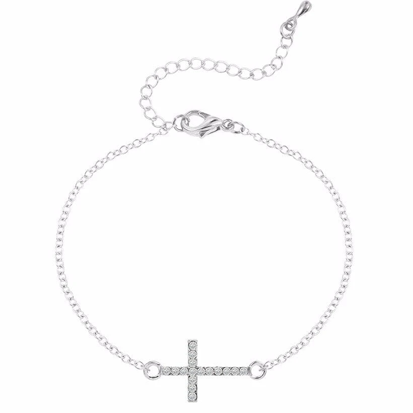 Women's Delicate Chain Cross Bracelet 3 Women's Delicate Chain Cross Bracelet